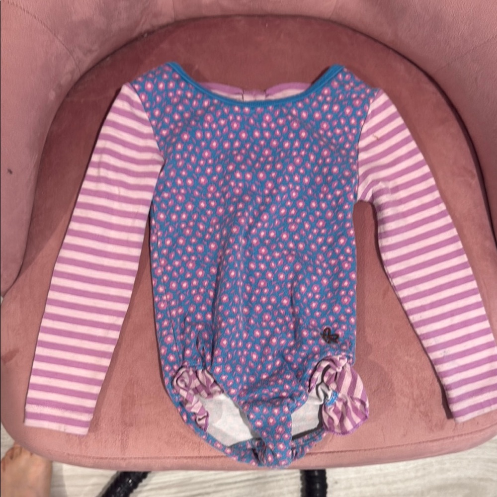 Matilda Jane Blue and Pink Bodysuit with Whimsical Patterns